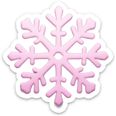 pastel pink snowflake  sticker