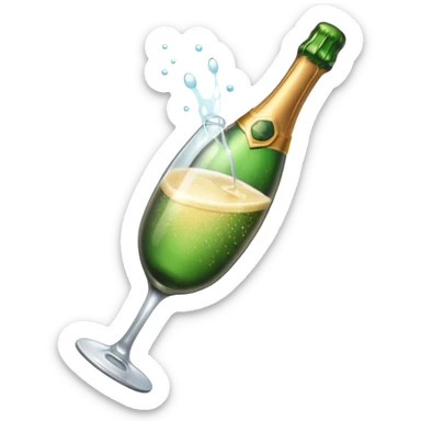 Champagne bottle sticker