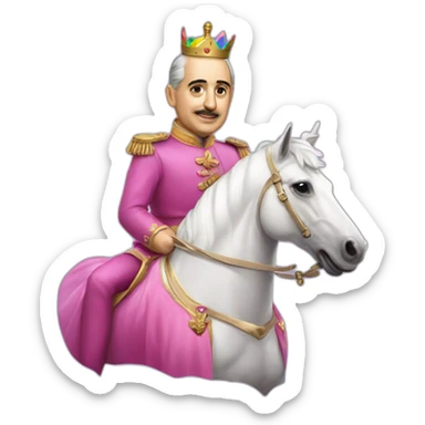 Francisco franco in a unicorn lgtbi sticker