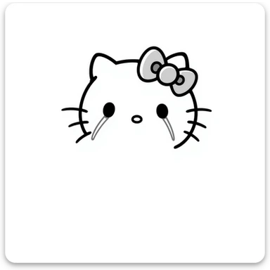 crying Hello Kitty sticker