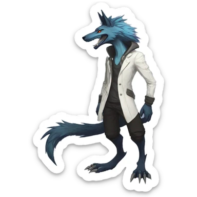 Cool Edgy Modern Vernid-Sergal species by LiLaiRa full body sticker