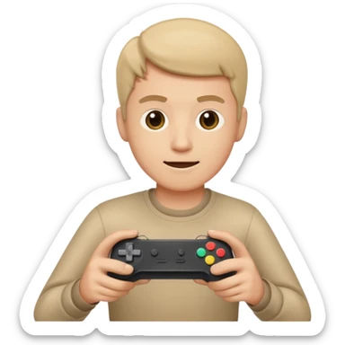 Homme qui joue à la console sticker