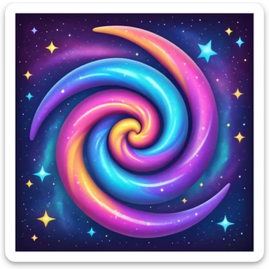 galaxy and space sticker