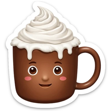 hot chocolate mug sticker