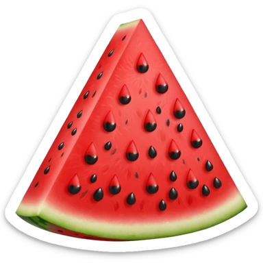 Cartoon Watermelon triangle one slice small seet sticker