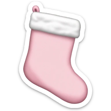 light pink Christmas stocking sticker