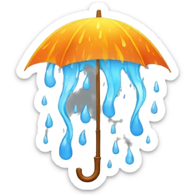 Rain with wind and fire sticker