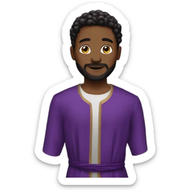 Biblical Aaron's stylish purple garments sticker