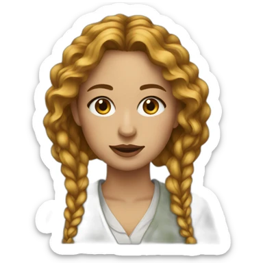 une femme artiste peintre sticker