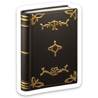 luxury dark book sticker