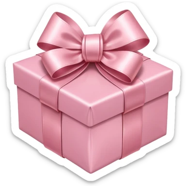 light pink present sticker