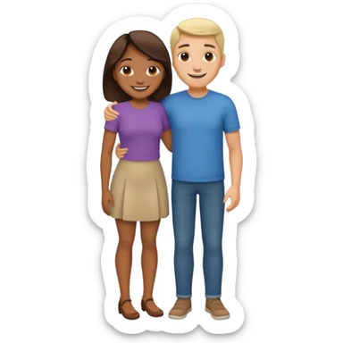 full-length couple sticker