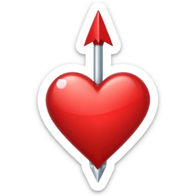 red arrow with heart sticker
