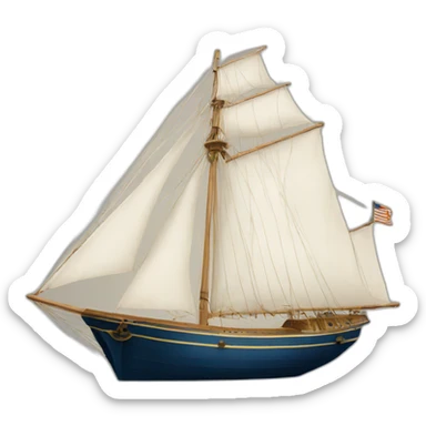 sailing ship sticker