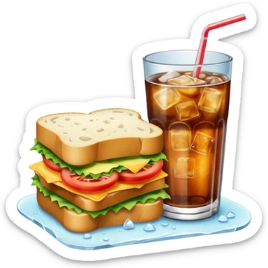 sandwiche and drink sticker