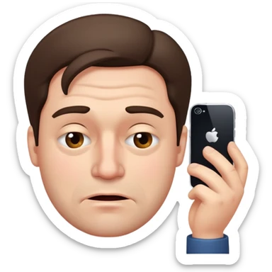 Drunk man who doesn’t know how to work iphone sticker