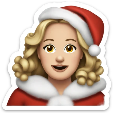 adele as santa claus sticker