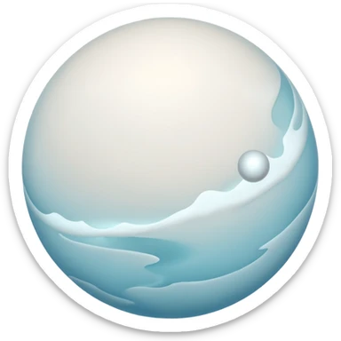 sphere globe planet, surface covered with white gas sticker