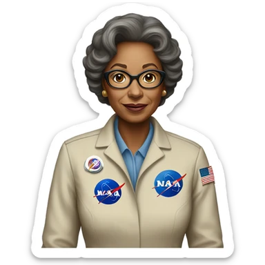 Annie Easley, NASA scientist uniform, remove glasses sticker
