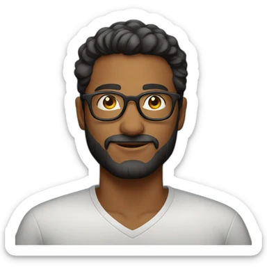 portugese handsome in glasses sticker