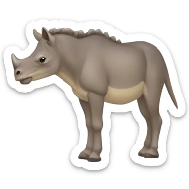 Rinoceronte atemorizado con 5 piernas sticker