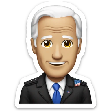 Joe Biden in emo costume  sticker