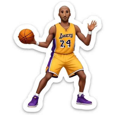Kobe making a half court shot sticker