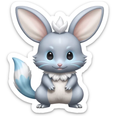 Silvery Fey Tropical Minccino-Monster-Pokémon sticker
