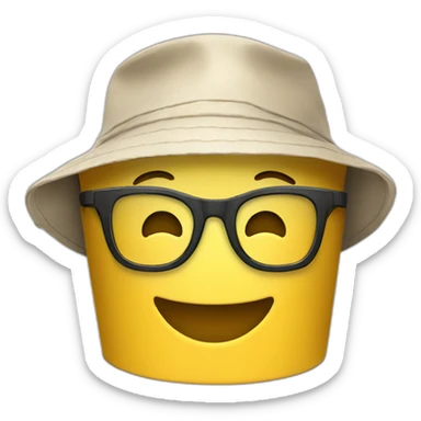 relieved-bucket-hat-glasses-singaporean sticker