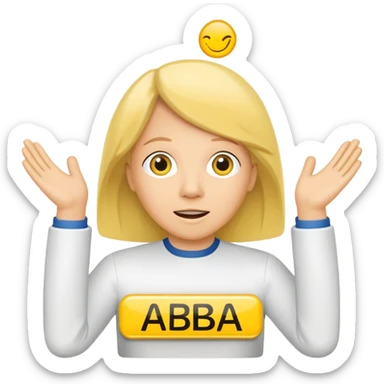 abba emote with text abba time sticker