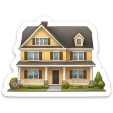 Suburban House, 2 Babies, 11 Kids, 2 Adults, 2 Grandadults, 17 Family sticker