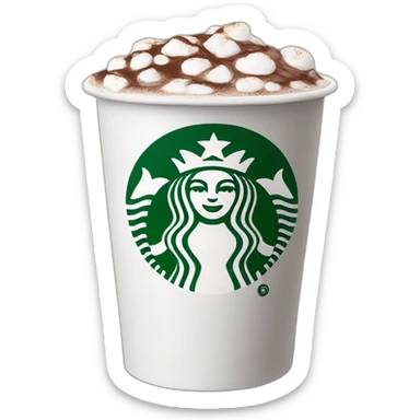 Starbucks hot chocolat sticker
