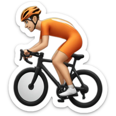 Cycliste sur un vélo à trois roues sticker