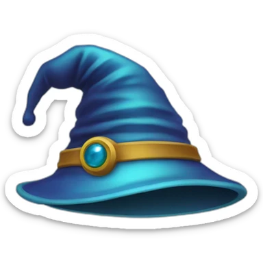 wizard hat on football sticker