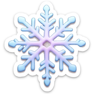 pastel pink snowflake  sticker