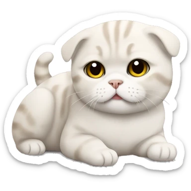 scottish fold drunk sticker