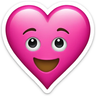 Hot pink heart sticker