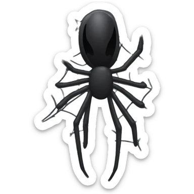Black spiderweb bow sticker