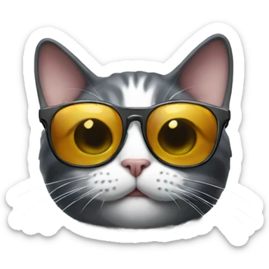 Cat with sunglasses sticker
