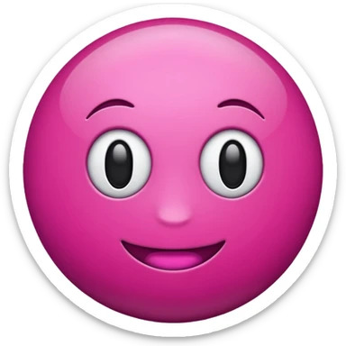 magenta color sphere,Negative : Emoji. sticker