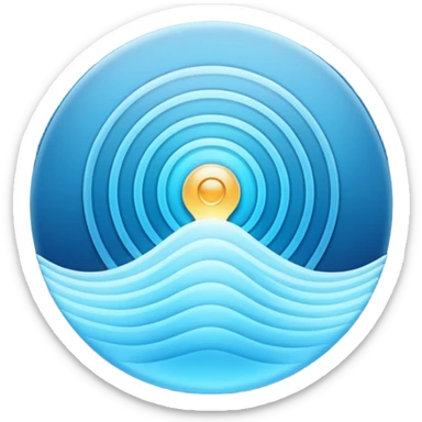 radar wave signals sticker