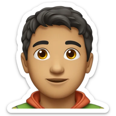 young man of south America Bolivia sticker