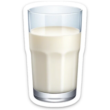 Milk in glas sticker