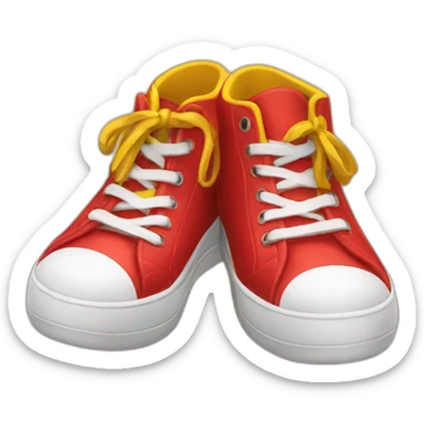 Red and yellow shoes sticker