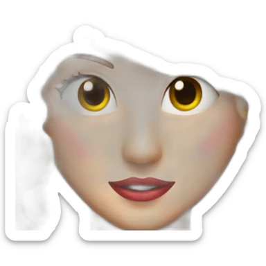 smilling heart with taylor swift eyes and hair sticker