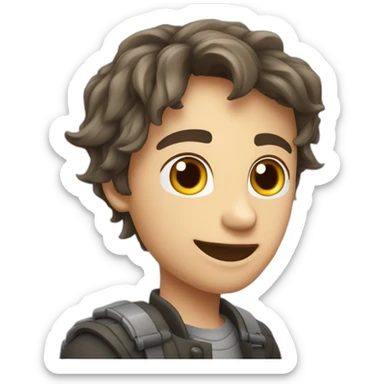 Quelqu'un avec une rose dans la bouche sticker