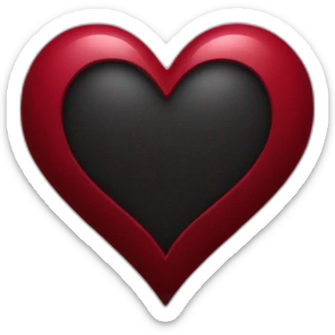 dark red heart sticker
