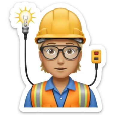 Electricity power employer at work sticker