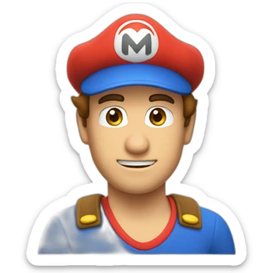 marios blue hat sticker