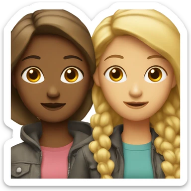Two female friends sticker